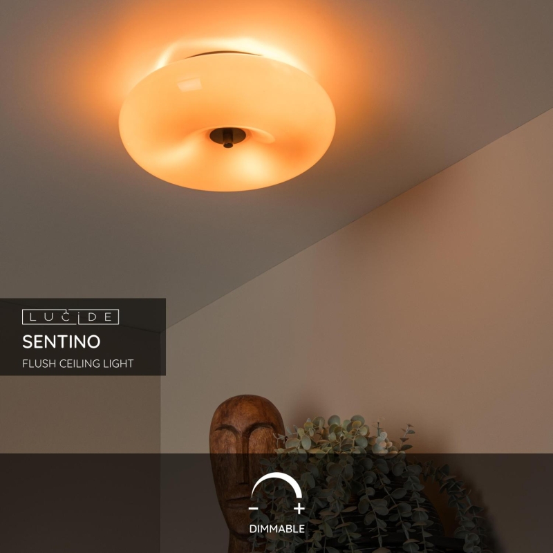 Lucide SENTINO - Zapustené stropné svietidlo - Ø 30 cm - 3xG9 - Oranžové